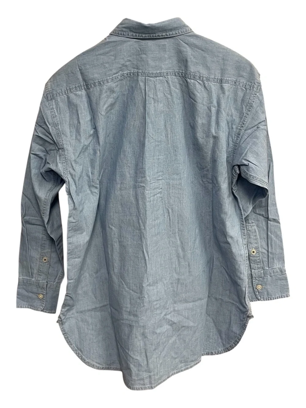 J.Crew Relaxed-Fit Chambray Button Down Shirt NWT Size 2 Tall 100% Cotton